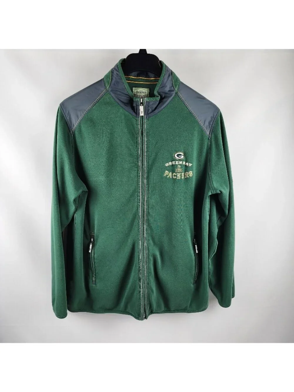 Tommy Bahama NFL Green Bay Packers Mens Goal Line Full Zip Track Jacket Large